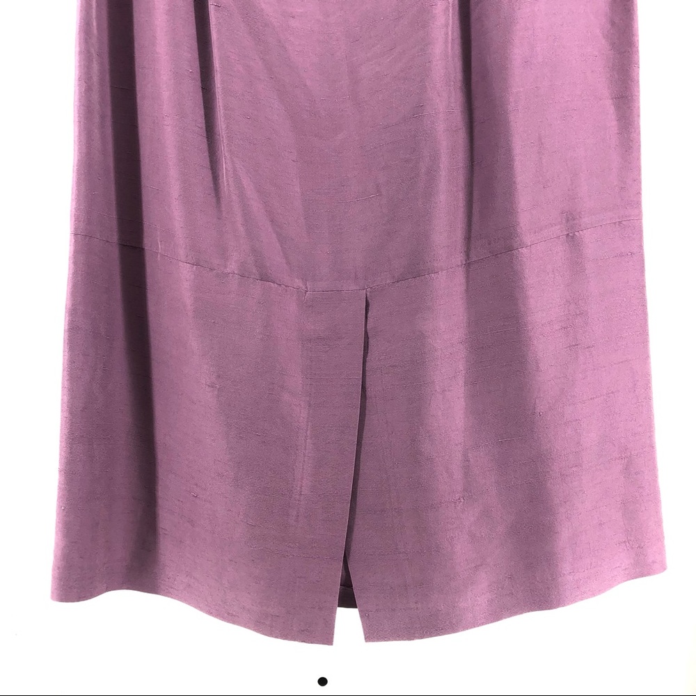 Eileen Fisher Lavender Purple 2 Piece 100% Silk Skirt Set - Picture 10 of 15